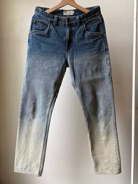 Indigo ombre straight fit jeans Size 30
